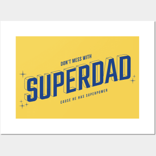 Superdad Retro Super Dad Father's Day Posters and Art